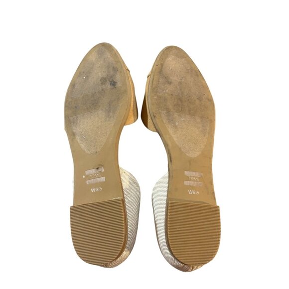Toms Beige Suede & Canvas Womens Flats Size 6.5 Jutti D'Orsay Slip-On Shoes - Picture 7 of 7